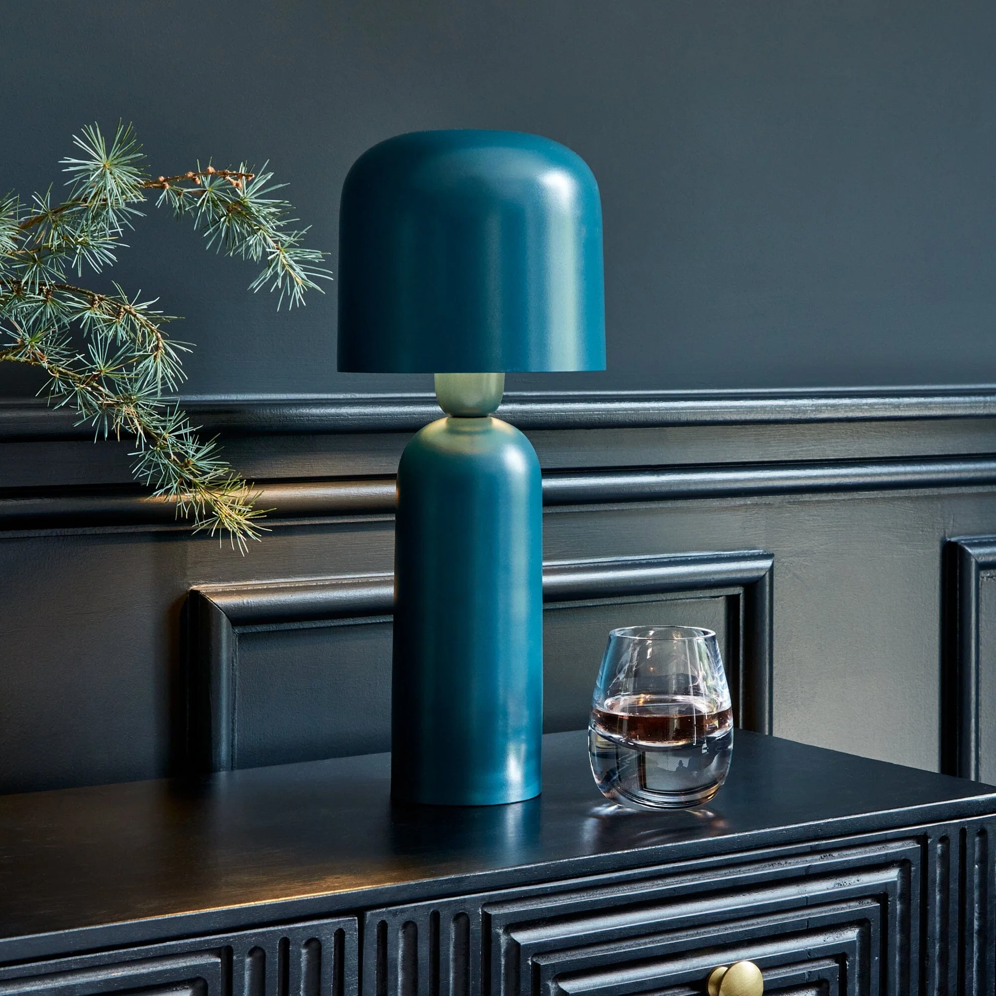 Rayna Black Mango Wood 2 Drawer Console Table - Image 3