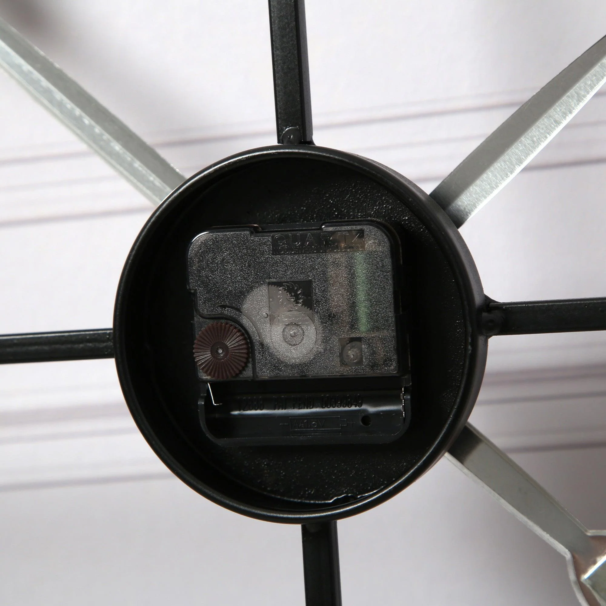 Riseley Large Skeleton Wall Clock - Black - Image 5