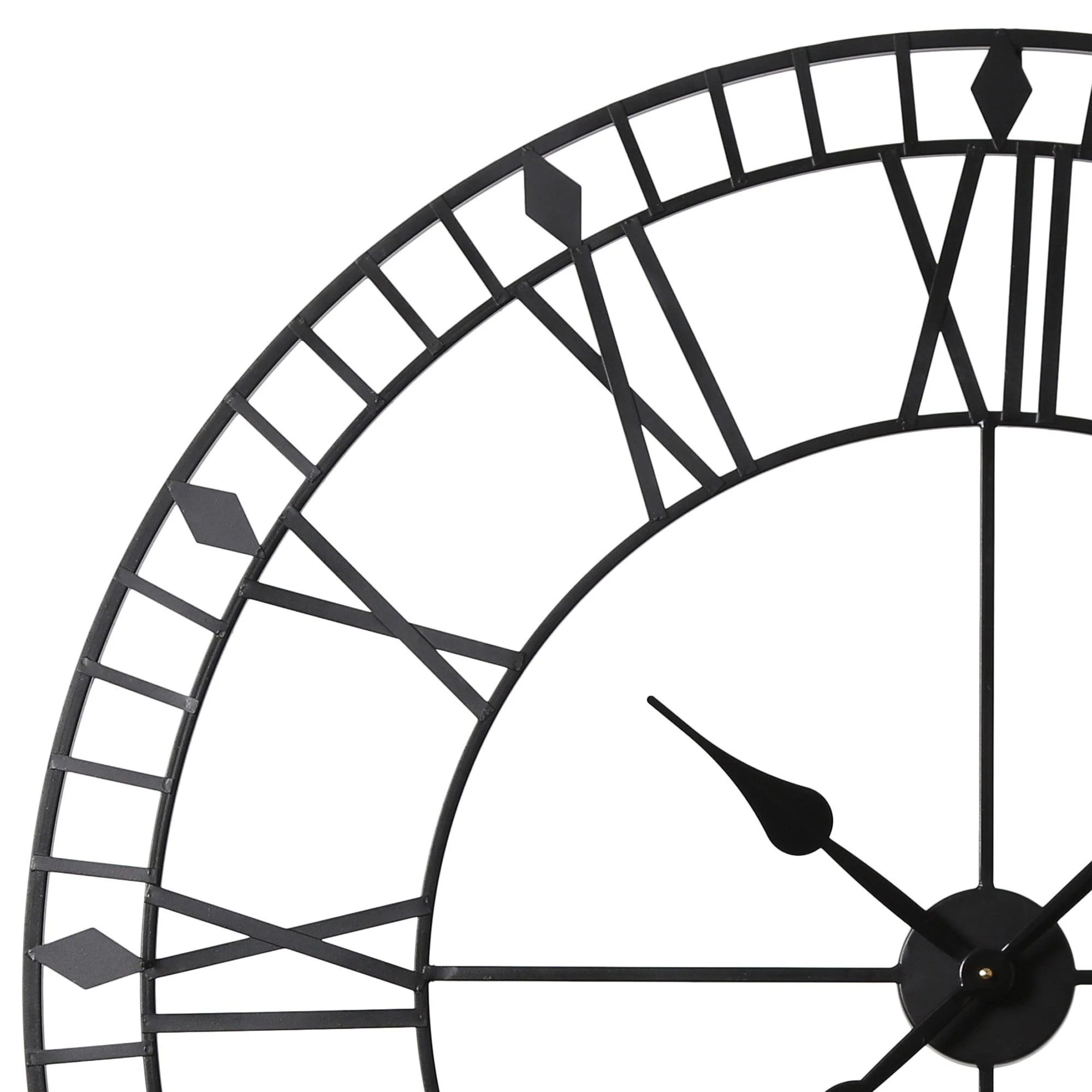 Riseley Large Skeleton Wall Clock - Black - Image 6