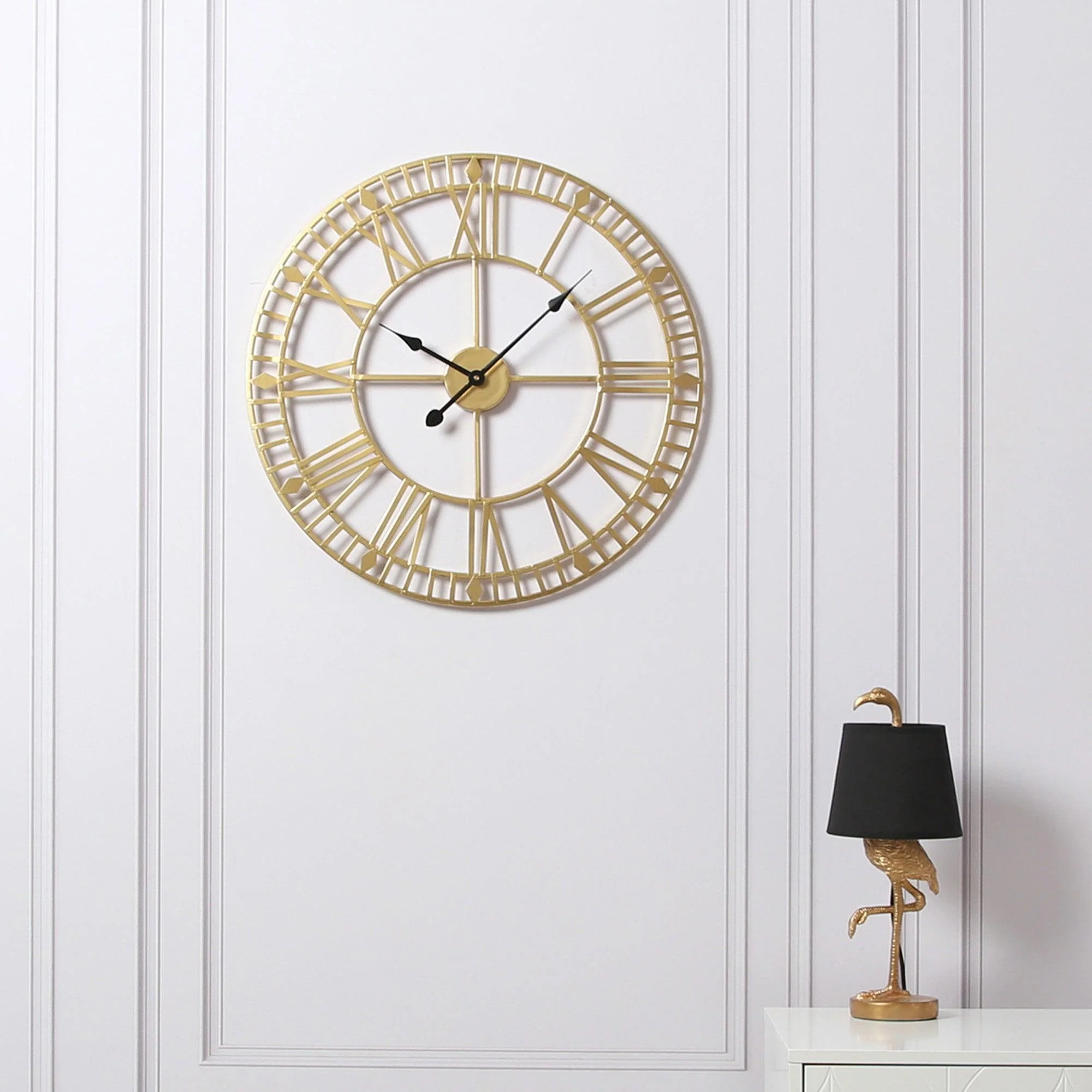 Riseley Skeleton Wall Clock - Gold - Image 3