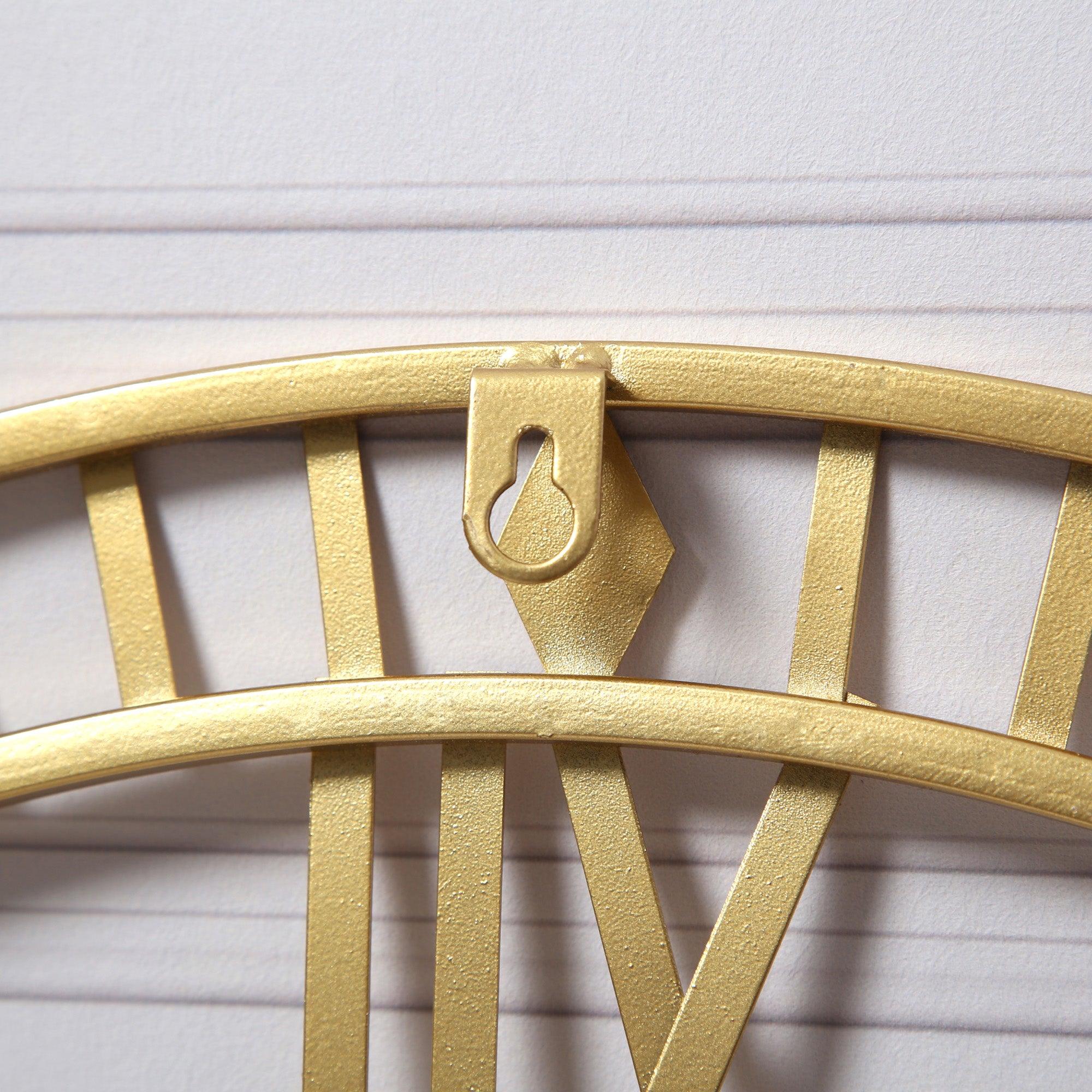 Riseley Skeleton Wall Clock - Gold - Image 5