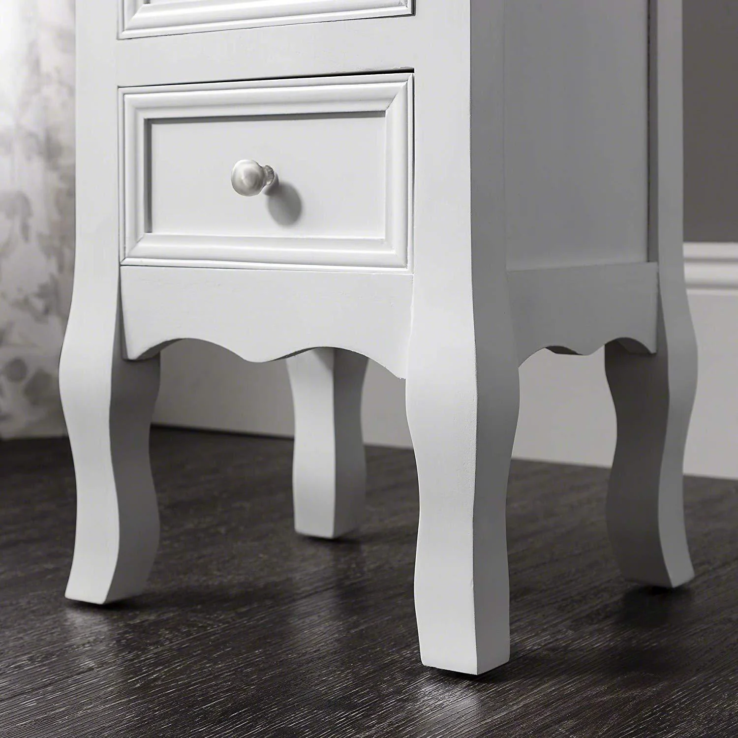 Outlet - Bette Classic Bedside Table Pair White - Image 3