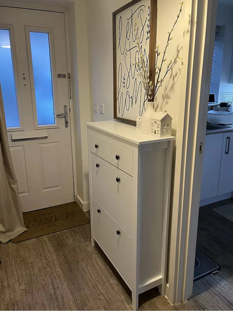 Sandhurst Shoe Cabinet - 3 Door - Grey - Image 4