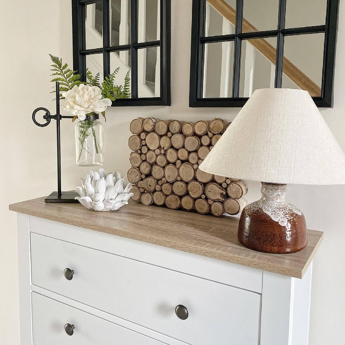 Sandhurst Shoe Cabinet - 3 Door - White & Oak Effect - Image 4