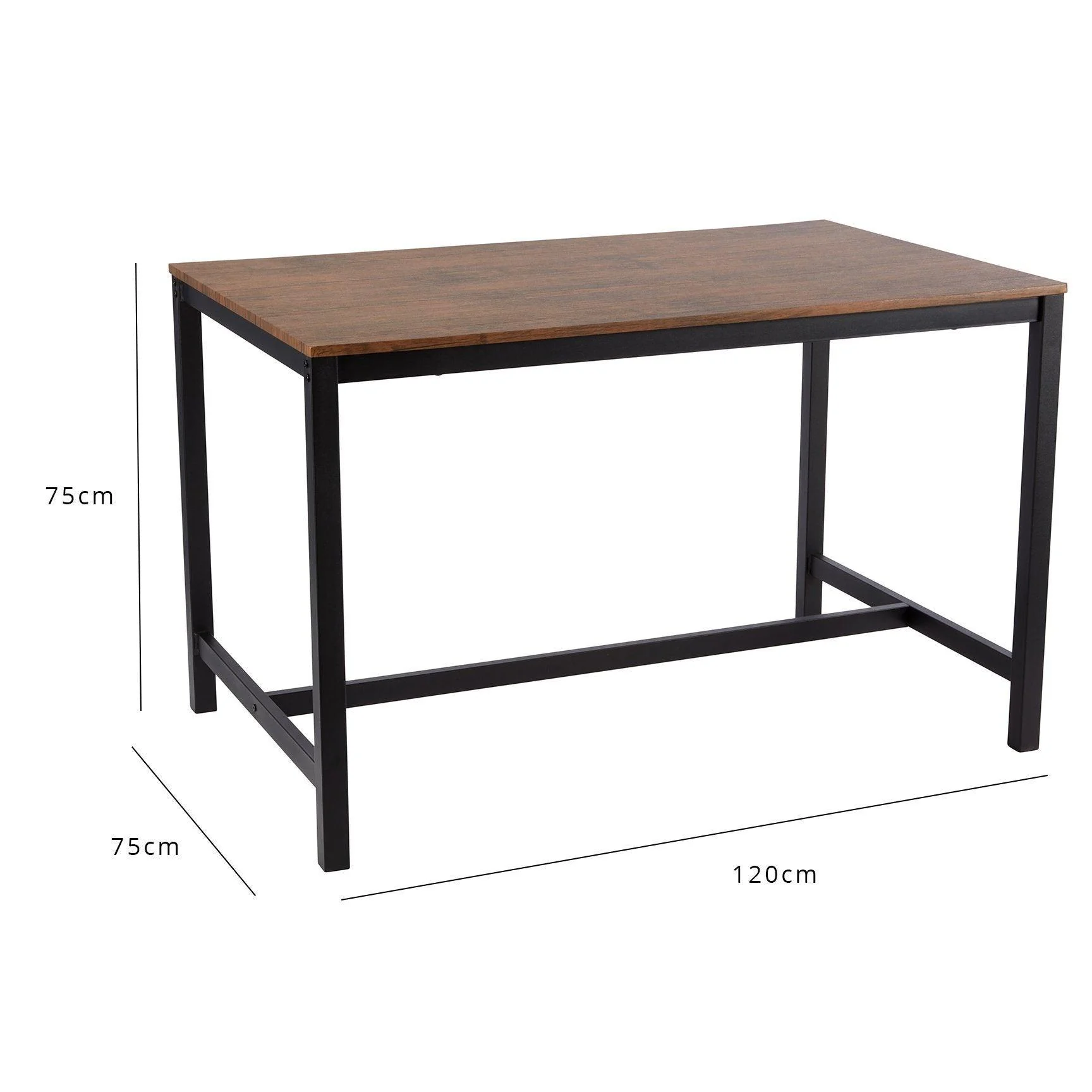 Sheffield Rich Oak Dining Table Set - 4 Seater - Sheffield Stools - Matte Black Legs - Image 9