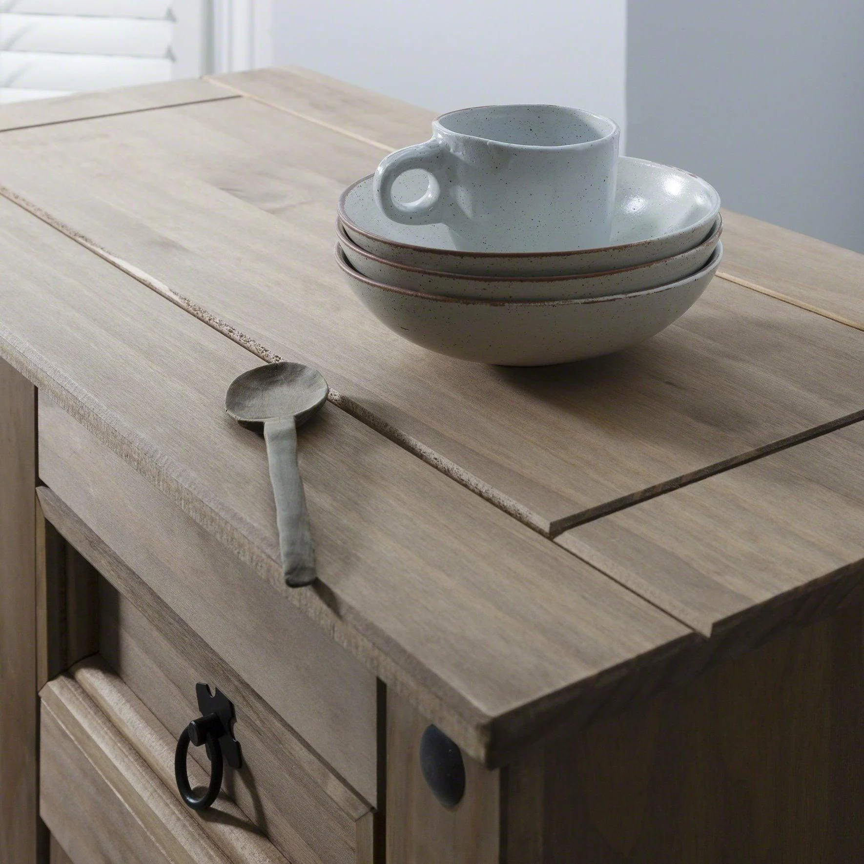 Corona 2 Drawers Sideboard - Solid Pine - Image 4