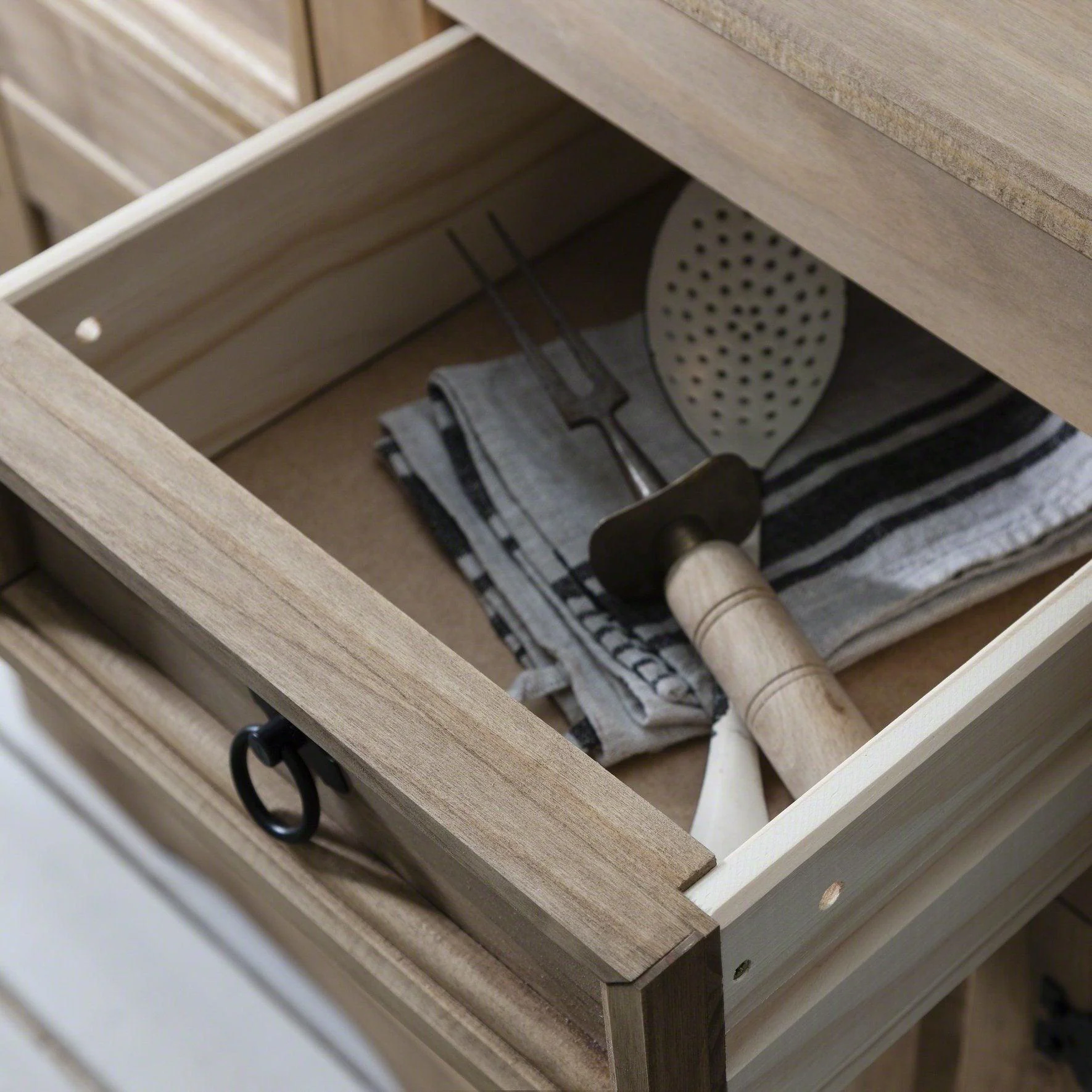 Corona 2 Drawers Sideboard - Solid Pine - Image 6
