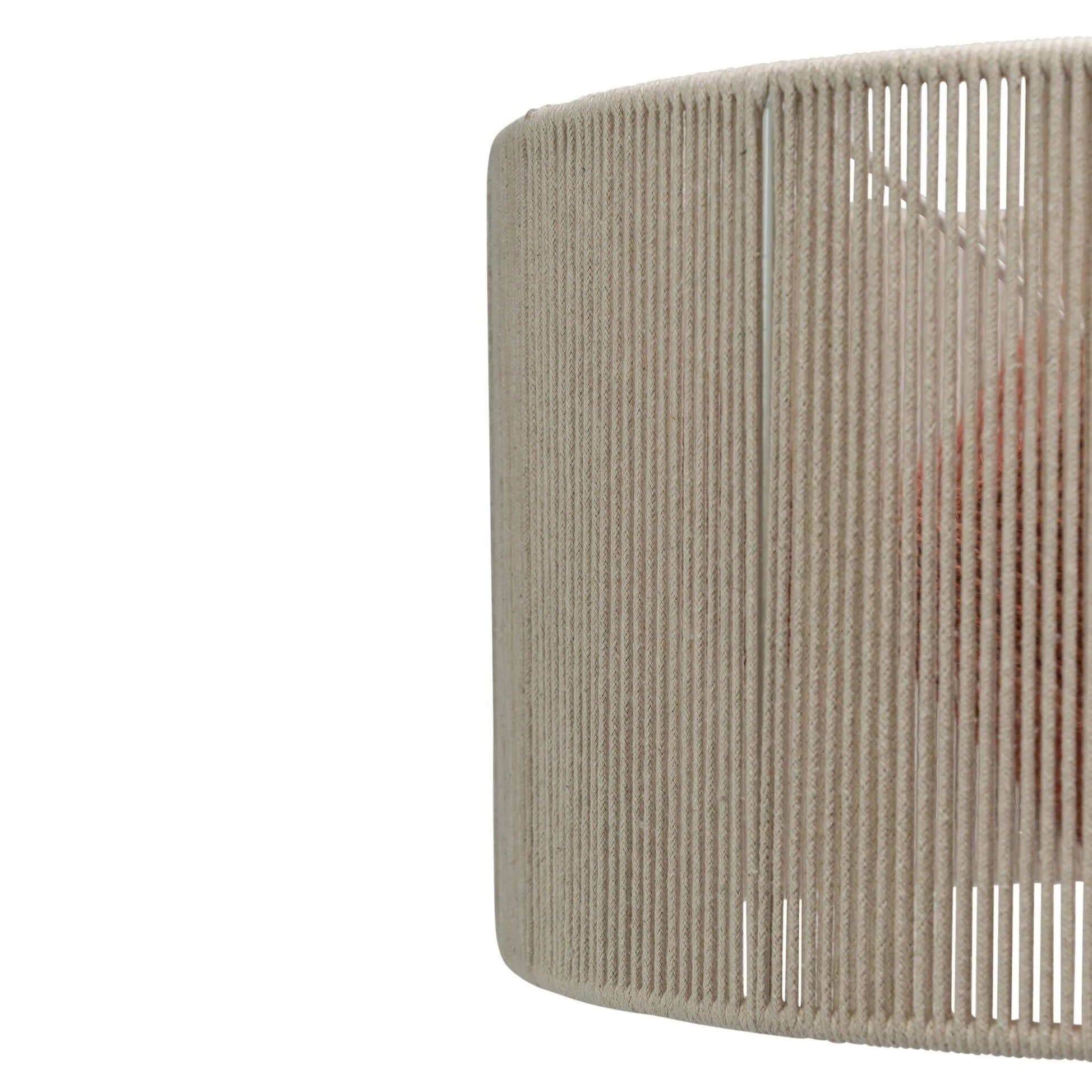 Sirana White Cotton & Burnt Orange Jute Pendant - Image 5