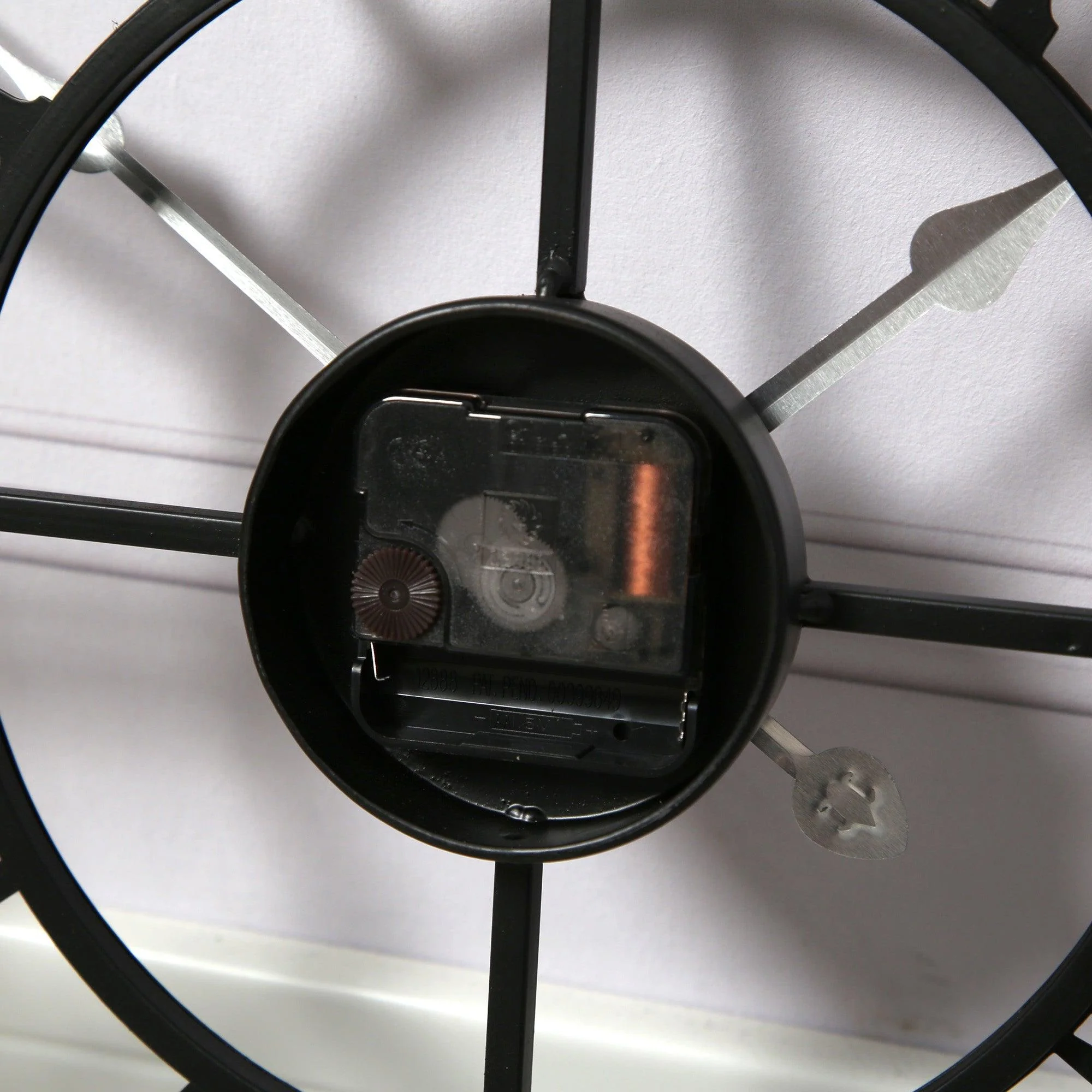 Riseley Small Skeleton Wall Clock - Black - Image 6