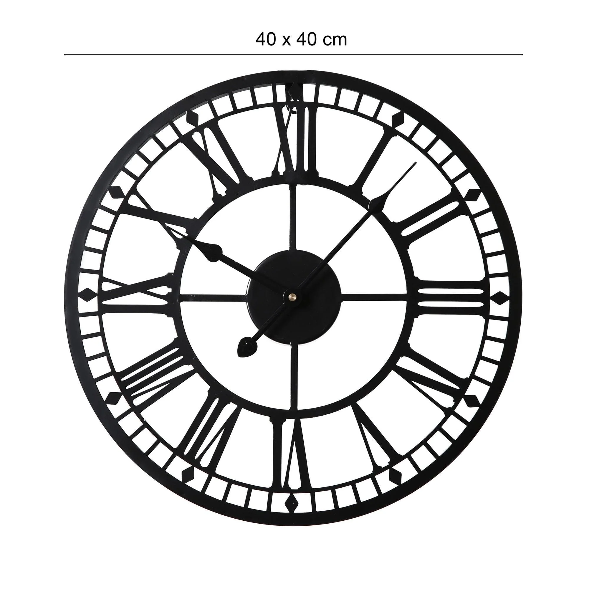 Riseley Small Skeleton Wall Clock - Black - Image 7