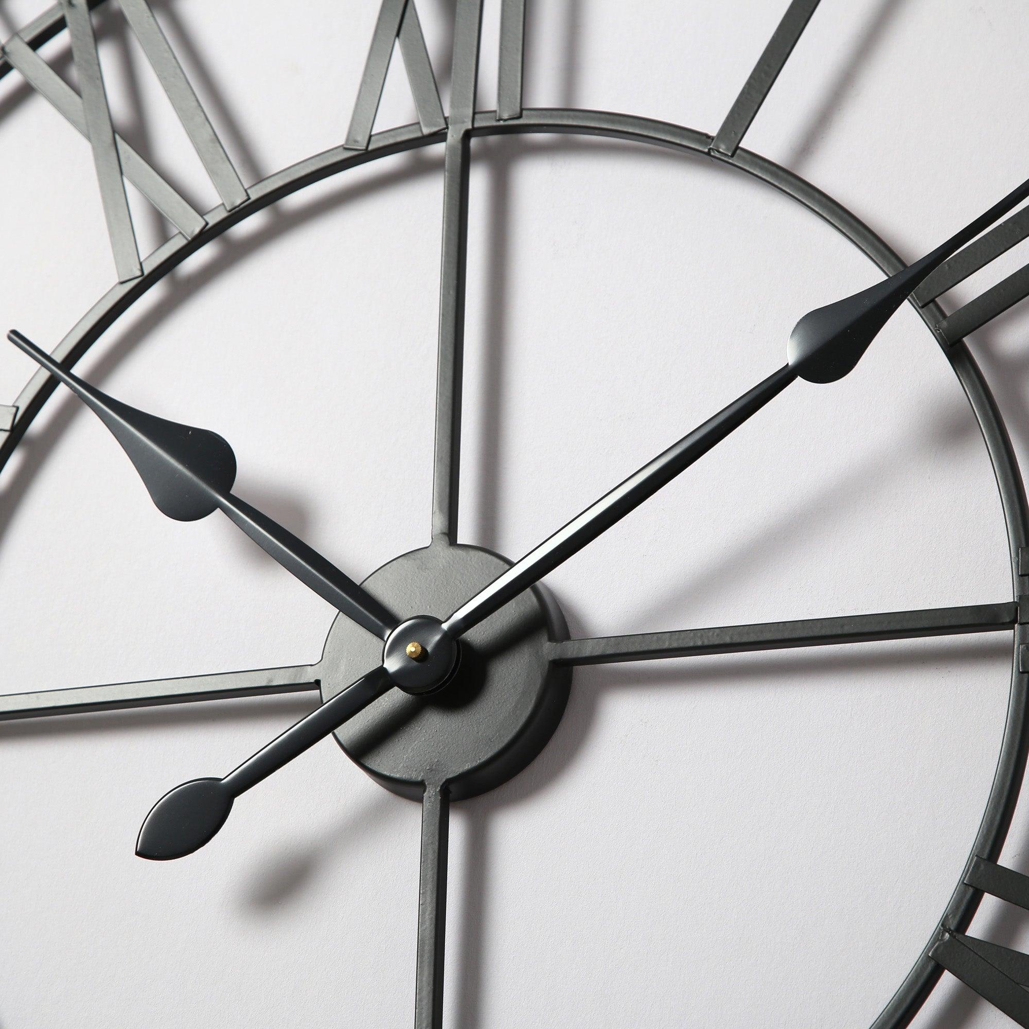 Riseley Skeleton Wall Clock - Black - Image 3