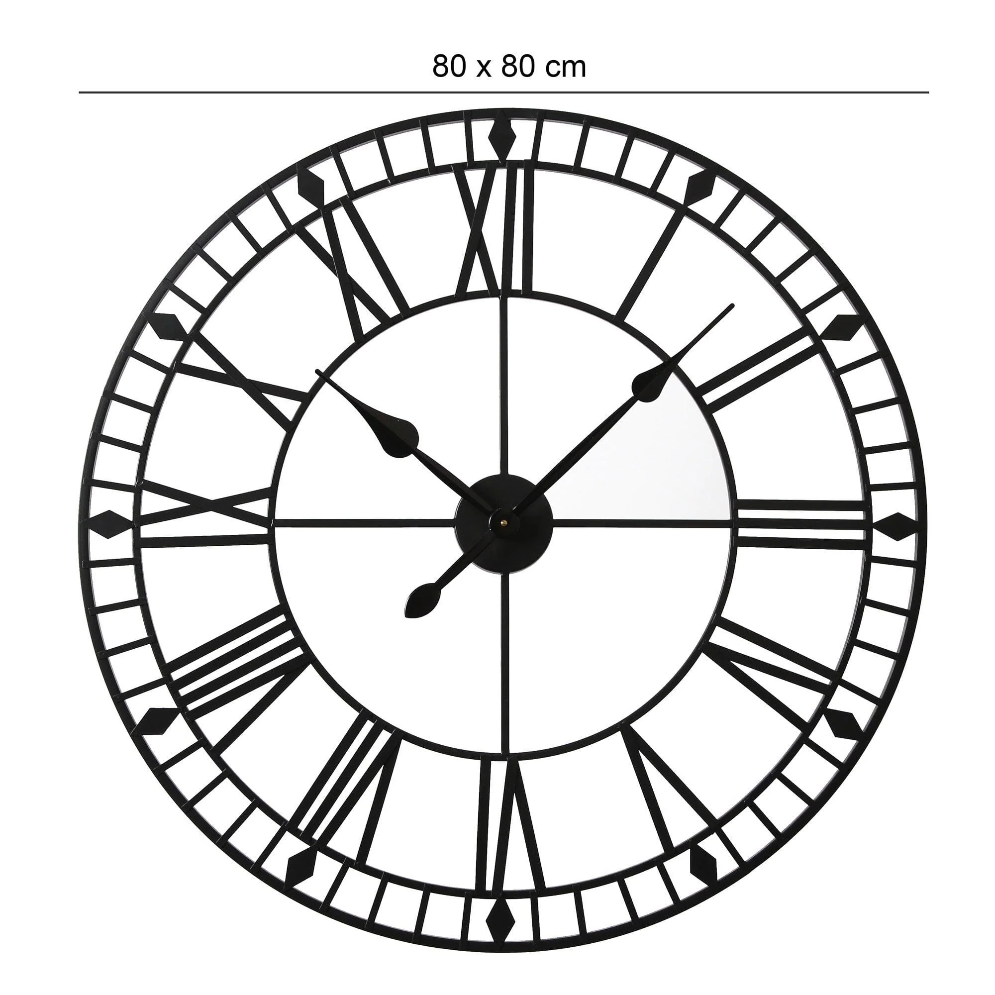 Riseley Skeleton Wall Clock - Black - Image 8