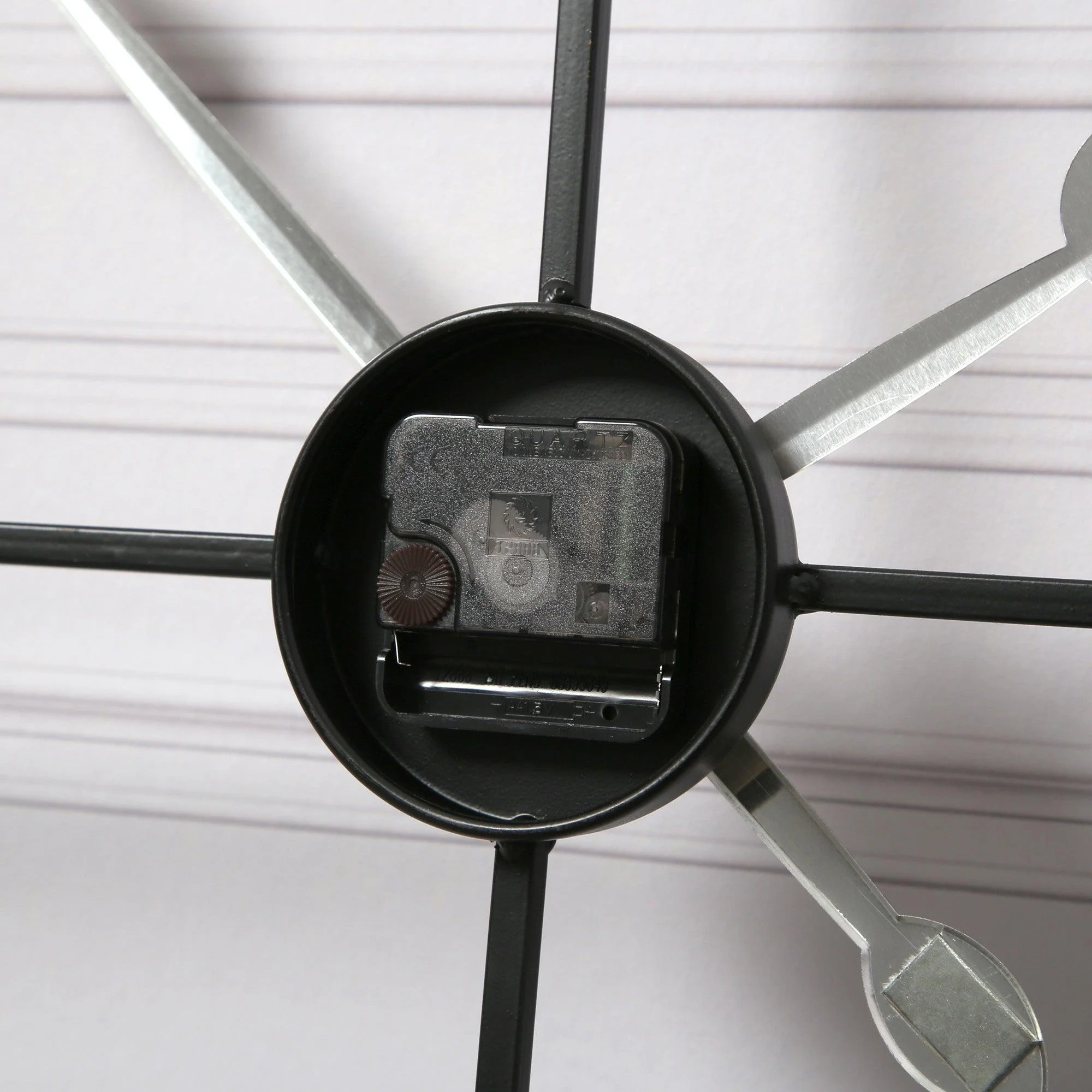 Riseley Large Skeleton Wall Clock - Black & Gold - Image 5