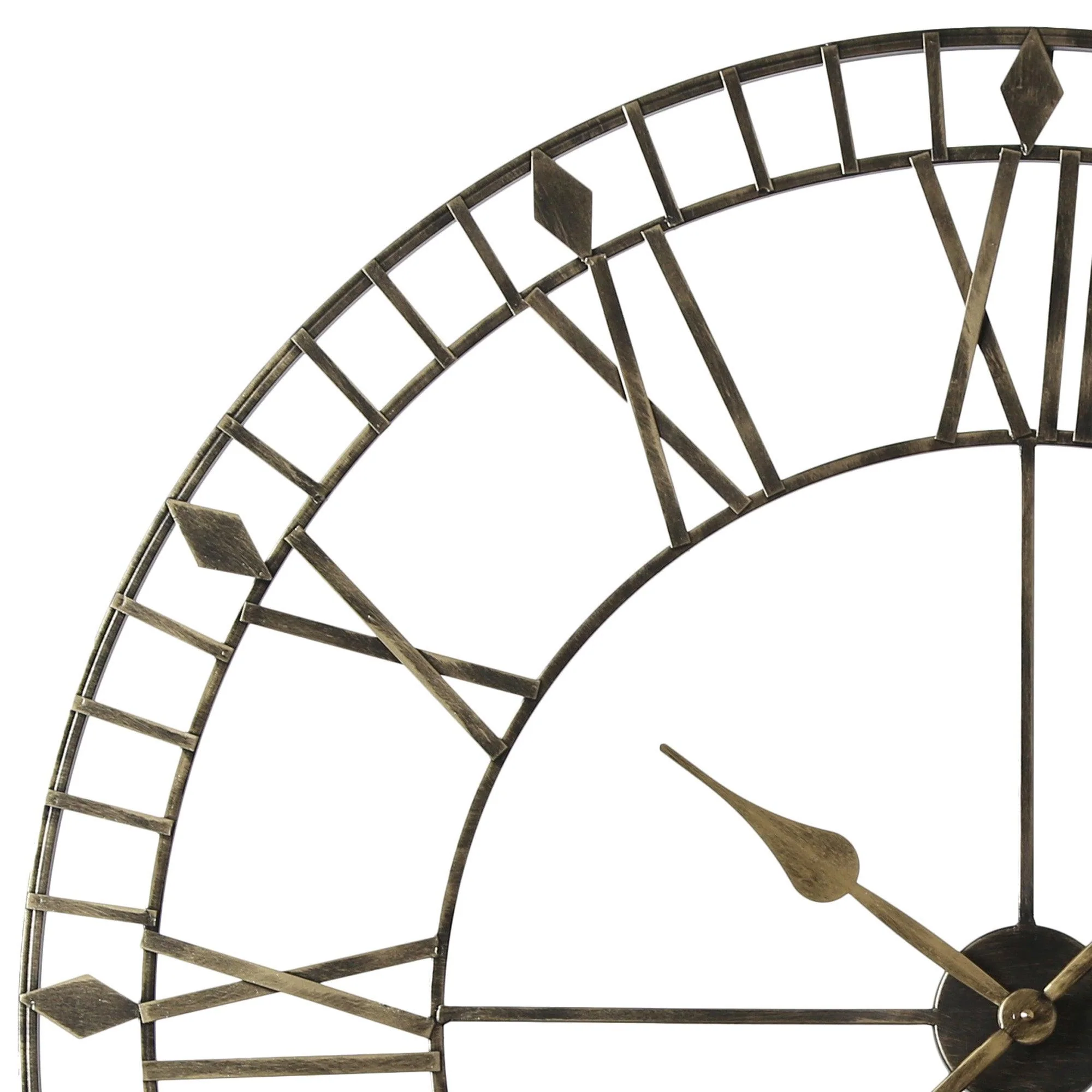 Riseley Large Skeleton Wall Clock - Black & Gold - Image 6