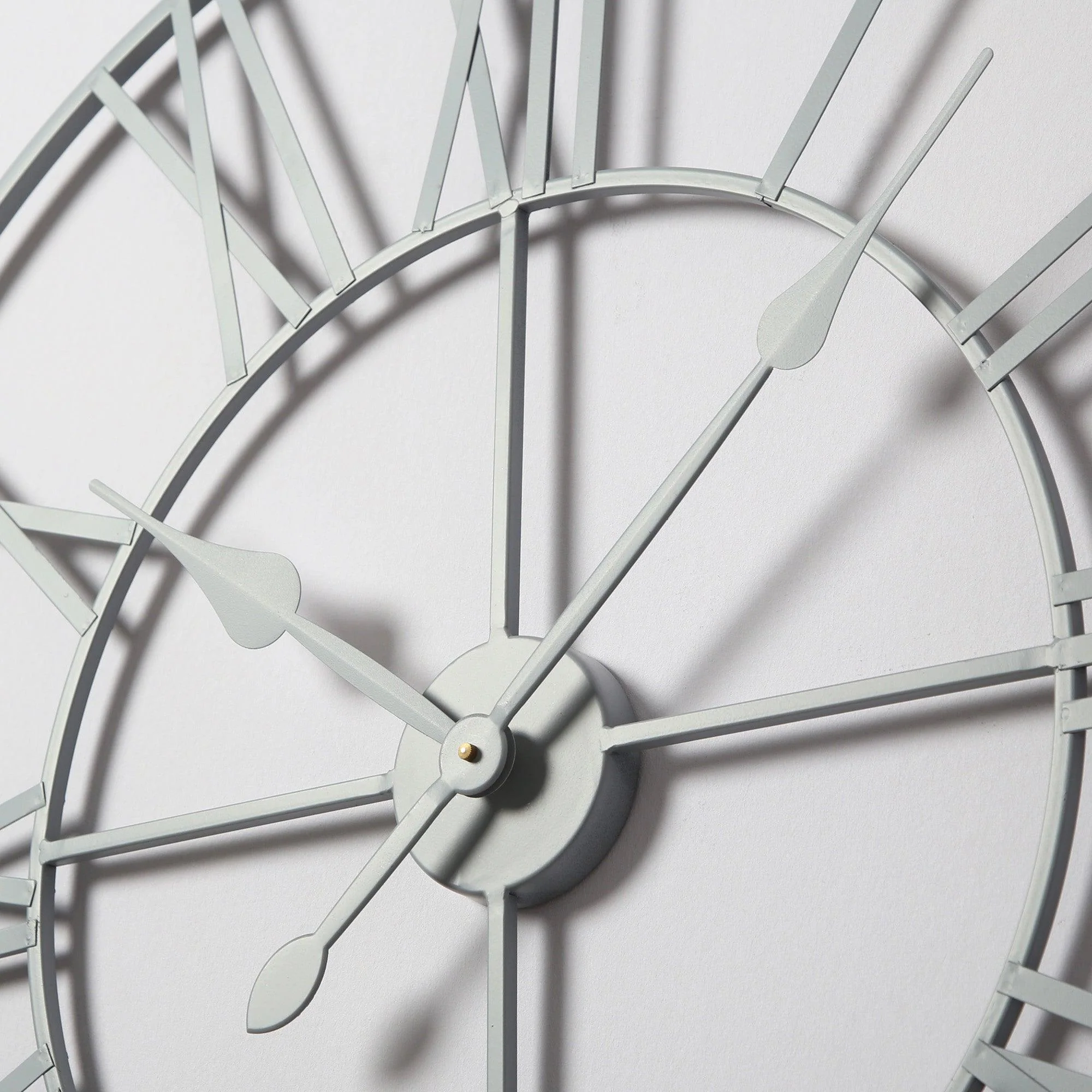 Riseley Skeleton Wall Clock - Grey - Image 3