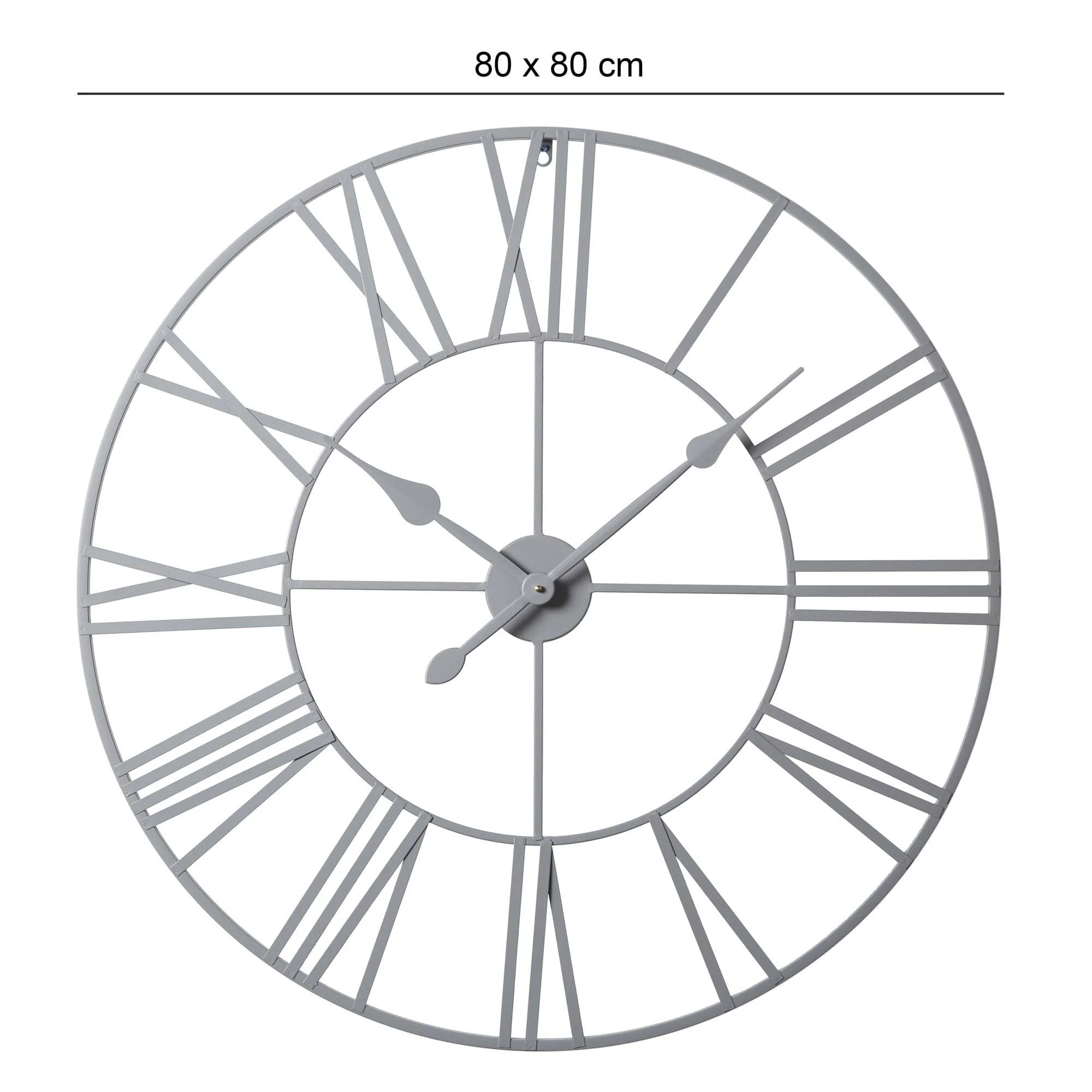 Riseley Skeleton Wall Clock - Grey - Image 8