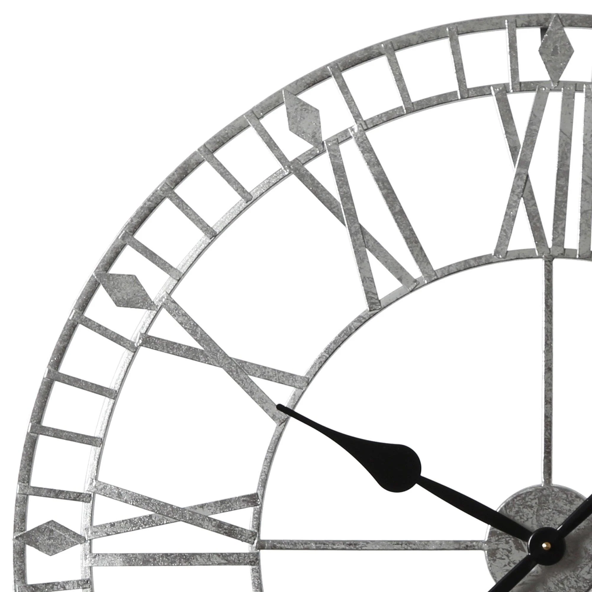 Riseley Skeleton Wall Clock - Silver - Image 6