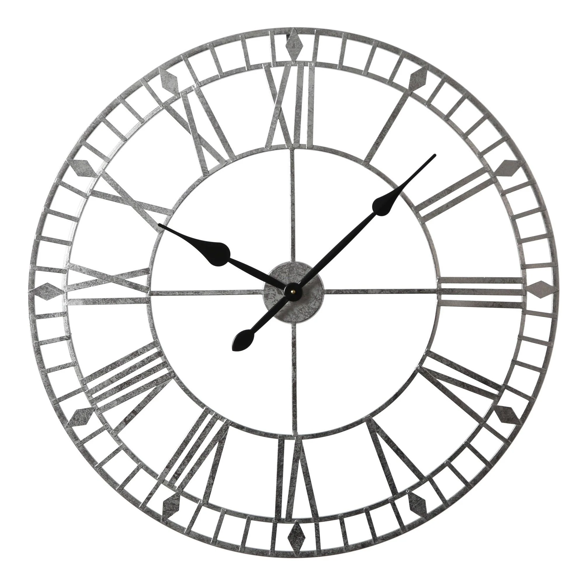 Riseley Skeleton Wall Clock - Silver - Image 7