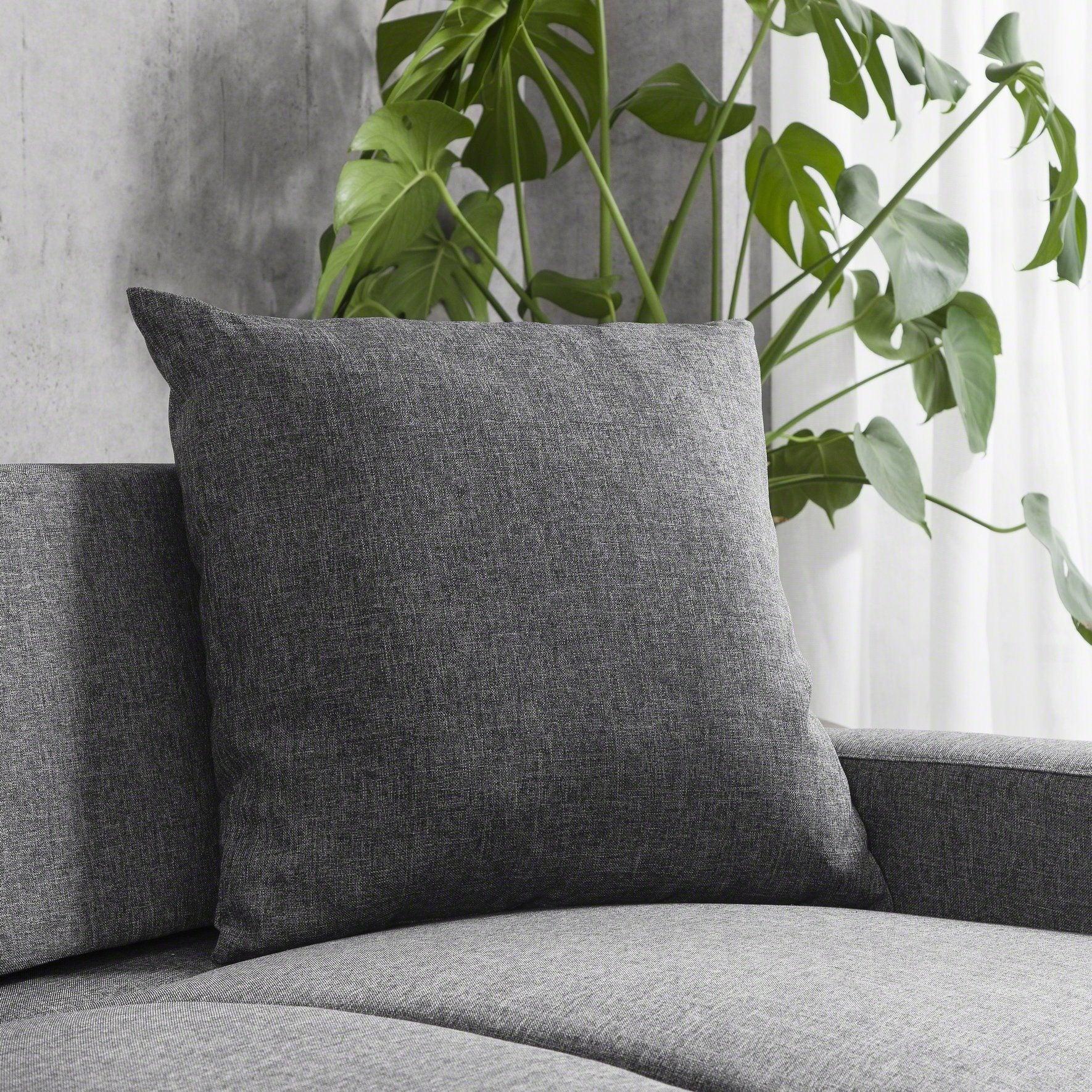 Tracy Corner Sofa - Grey Linen with Black Legs - Image 12