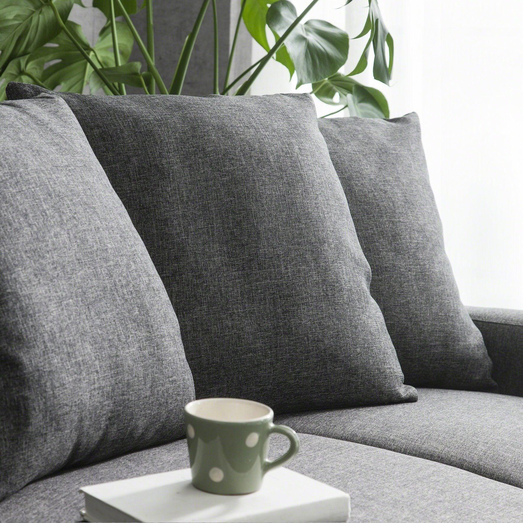 Tracy Corner Sofa - Grey Linen with Black Legs - Image 8