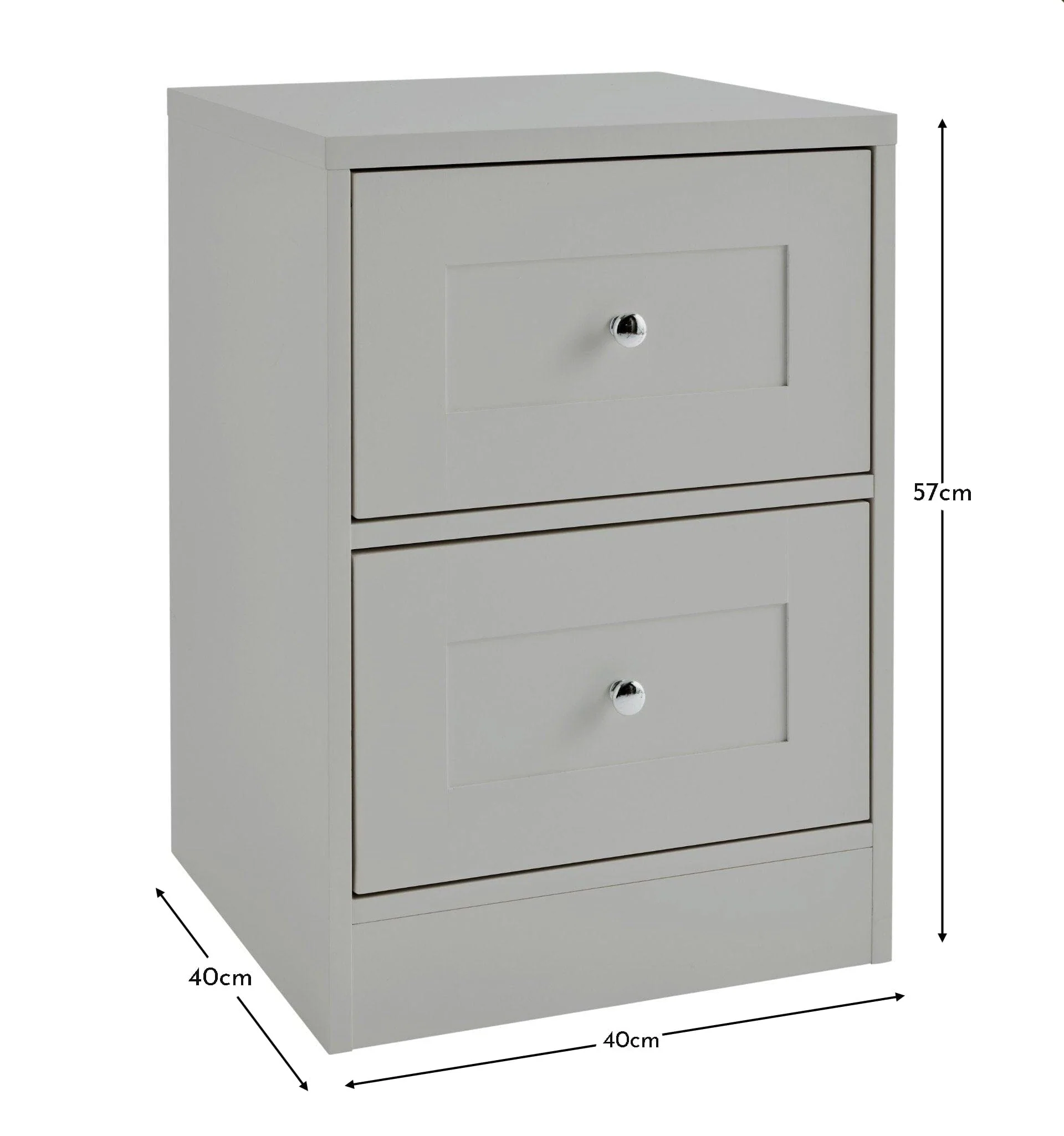 Stevie Bedside Table - Grey - Image 6