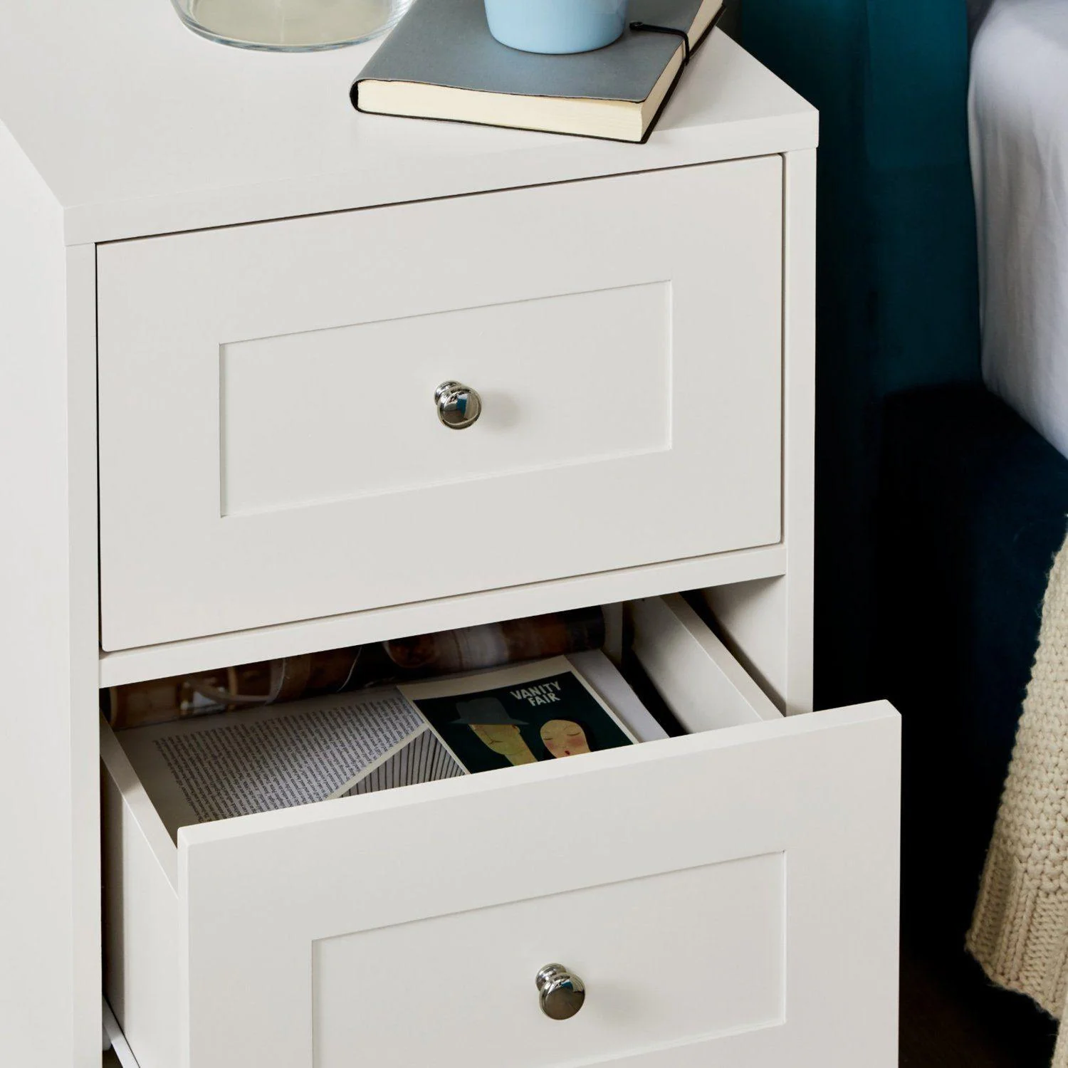 Stevie Bedside Table - White - Image 6