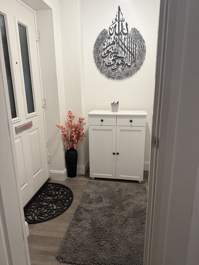 Ascot Shoe Cabinet - White Storage Cupboard - Image 3