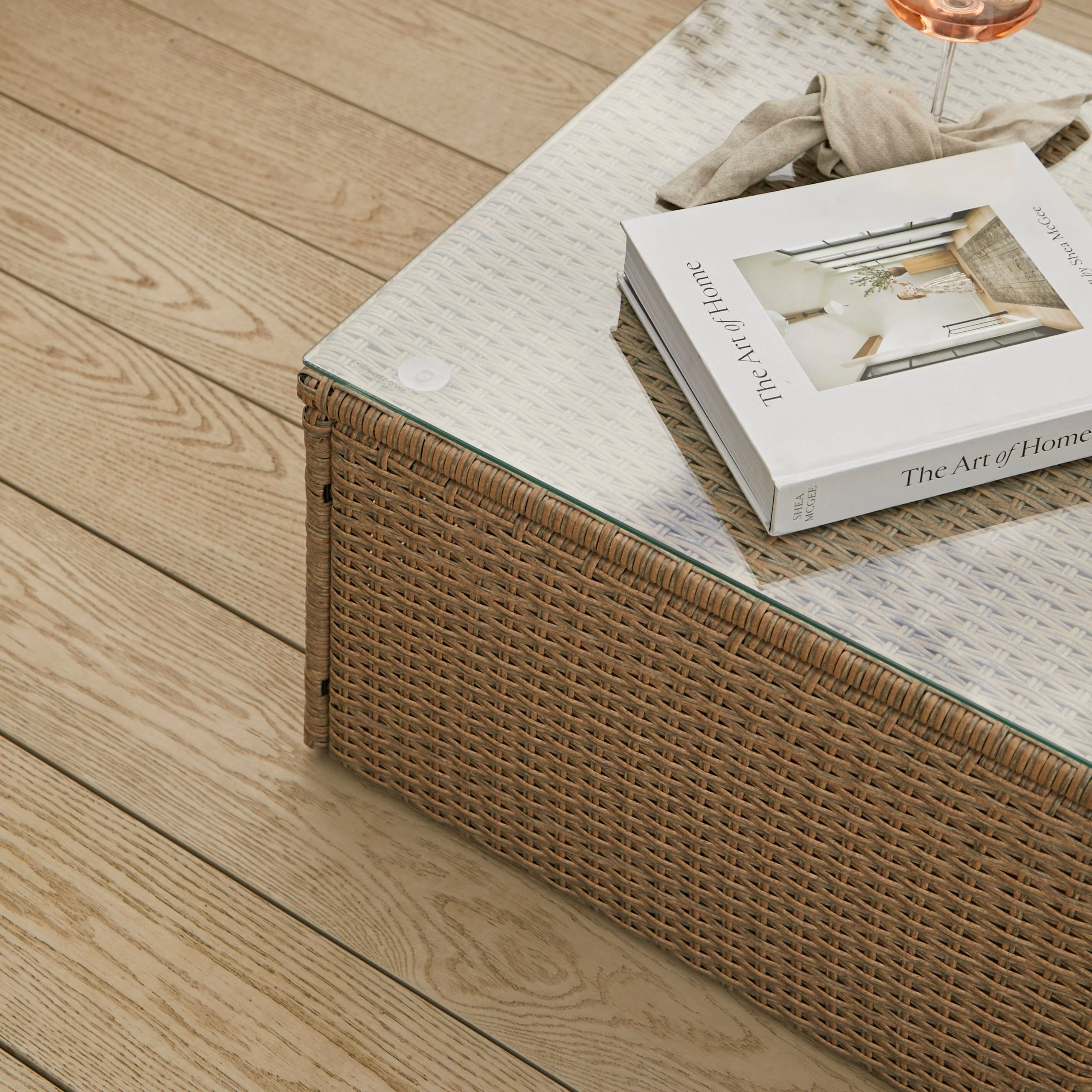 Weston 4 Seater Rattan Garden Corner Sofa Set - Natural Weave - Image 9