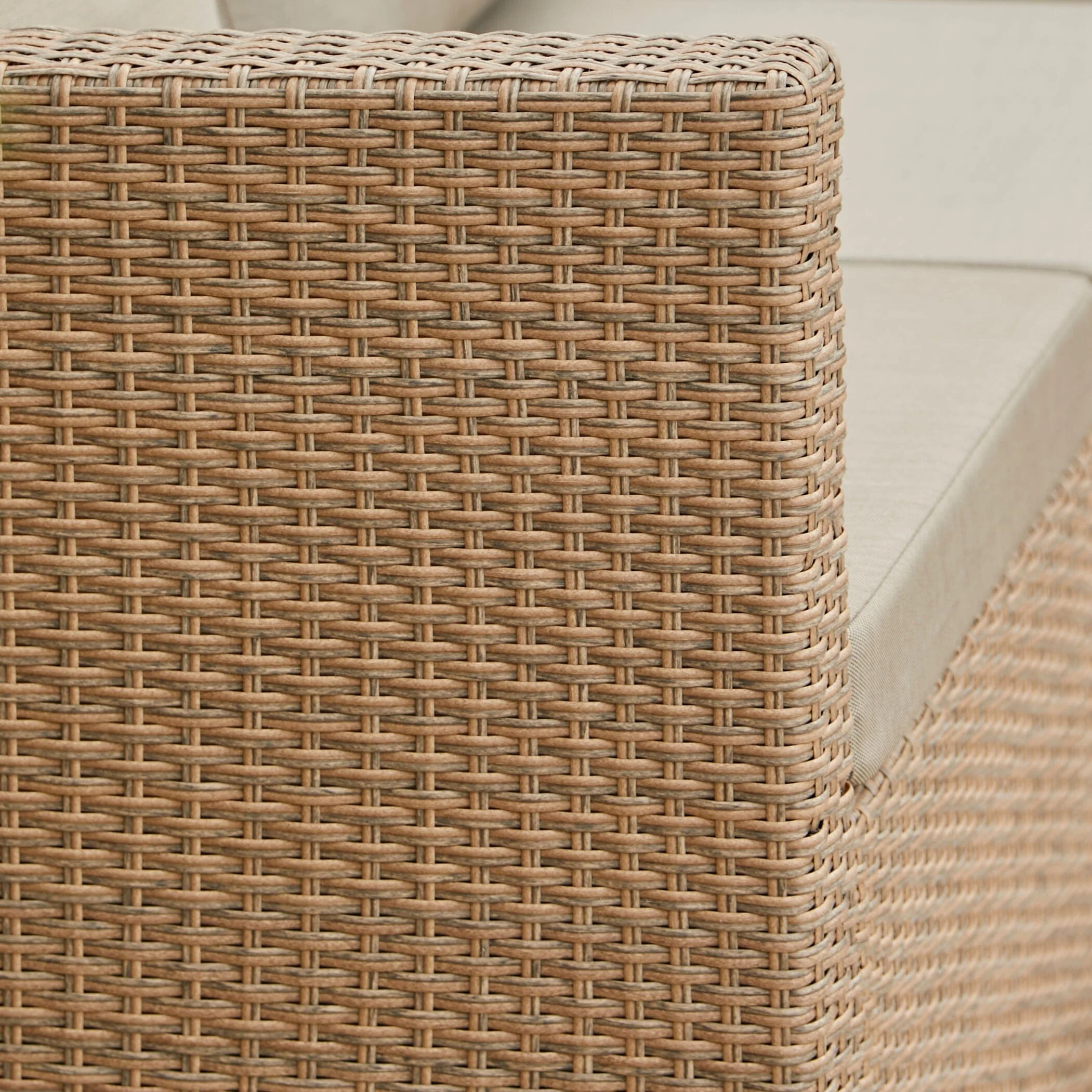 Weston 4 Seater Rattan Garden Corner Sofa Set - Natural Weave - Image 10