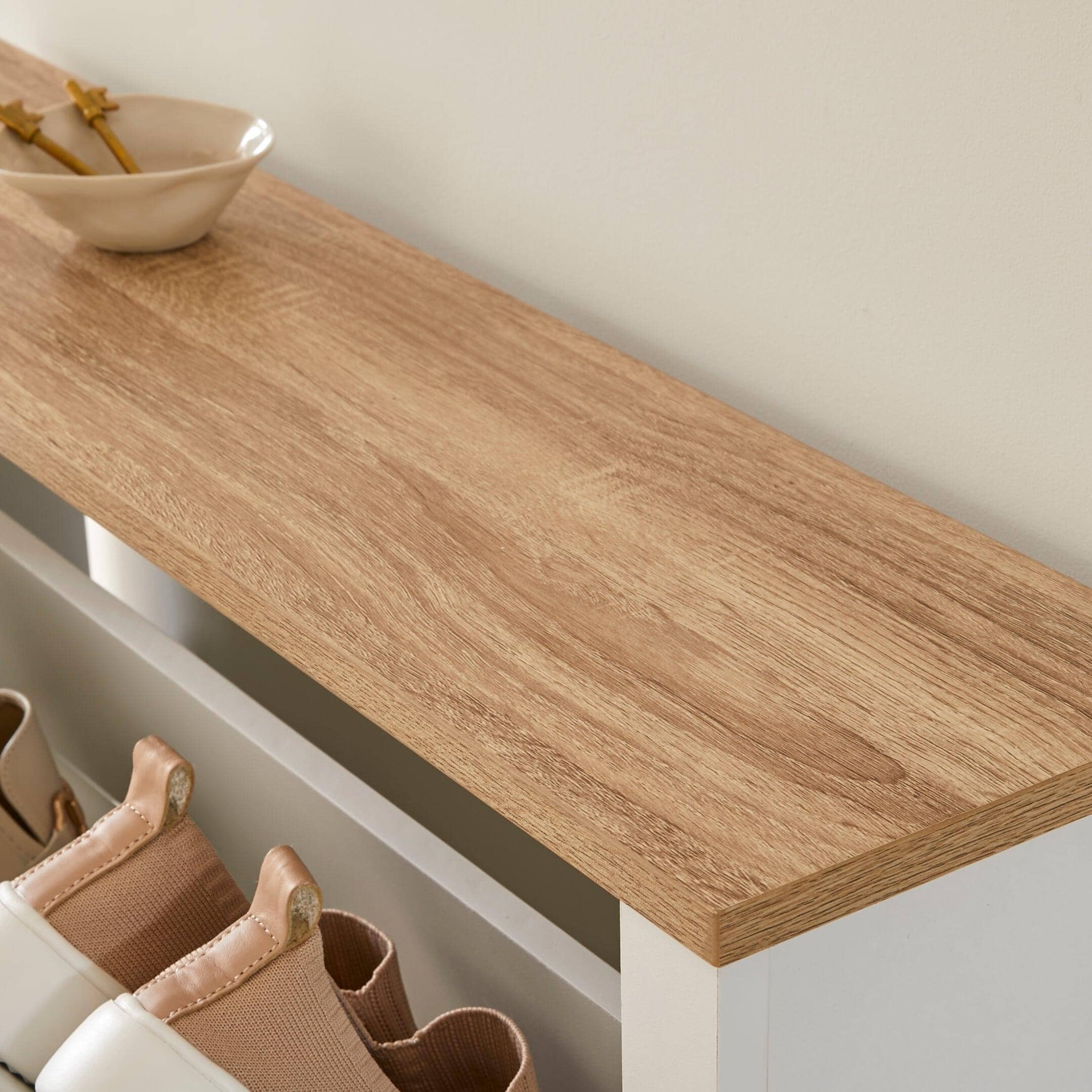 Windsor Shoe Cabinet - 2 Door - White - Image 3