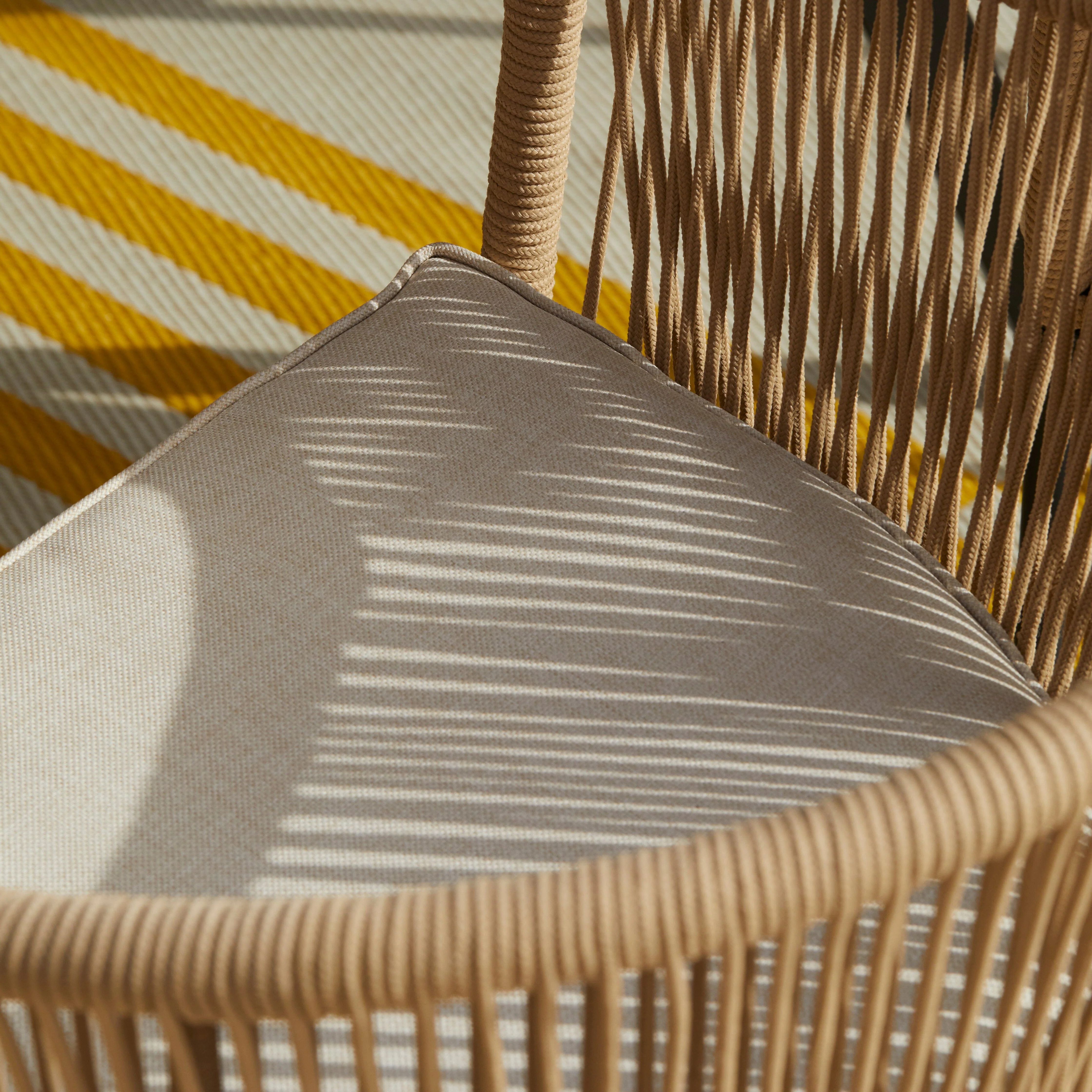 Ezra 6 Seater Oval Wooden Garden Dining Set with 6 Hali Natural Rope Chairs - Image 12